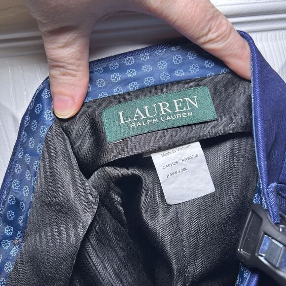 Lauren Ralph Lauren Men’s Straight Leg Dress Pants Navy Size 38 X 30 NWOT - Picture 6 of 6